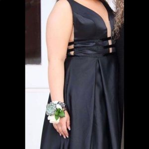 Black prom dress. Worn once, size large